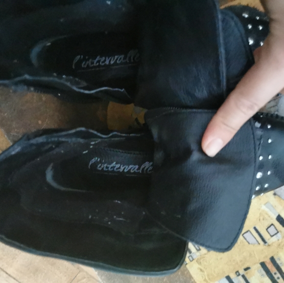 Leather Studded Boots Womens 37 l'intervalle - Picture 4 of 5